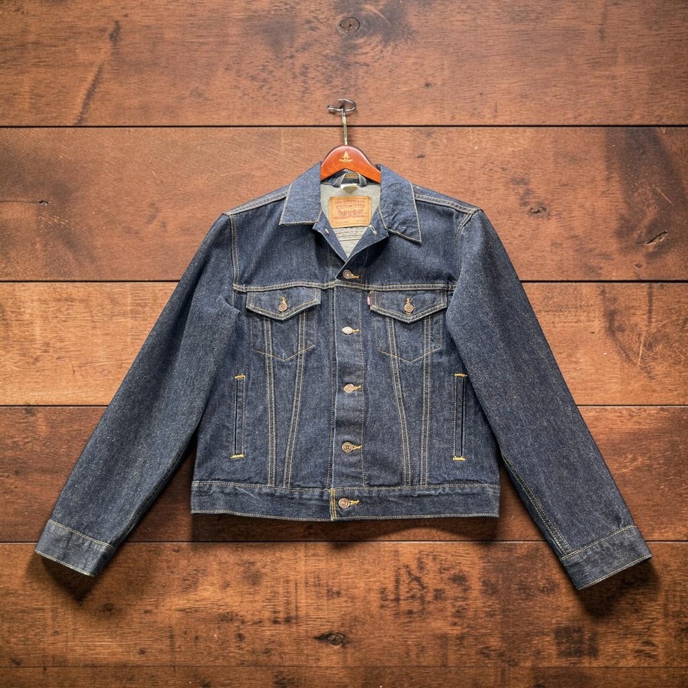 Vintage Levis Trucker Denim Jean Jacket Mens Medium Dark Rinse Indigo 70516-4807